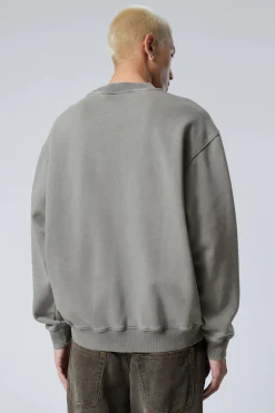 Weekday RELAXED HEAVYWEIGHT SWEATSHIRT washed dusty grey Outlet