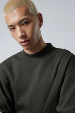 Weekday RELAXED HEAVYWEIGHT SWEATSHIRT off-black New