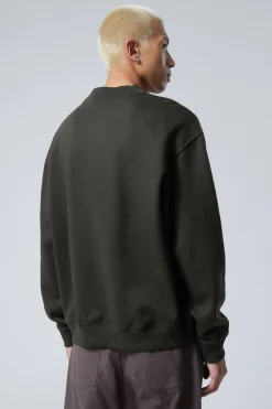 Weekday RELAXED HEAVYWEIGHT SWEATSHIRT off-black New