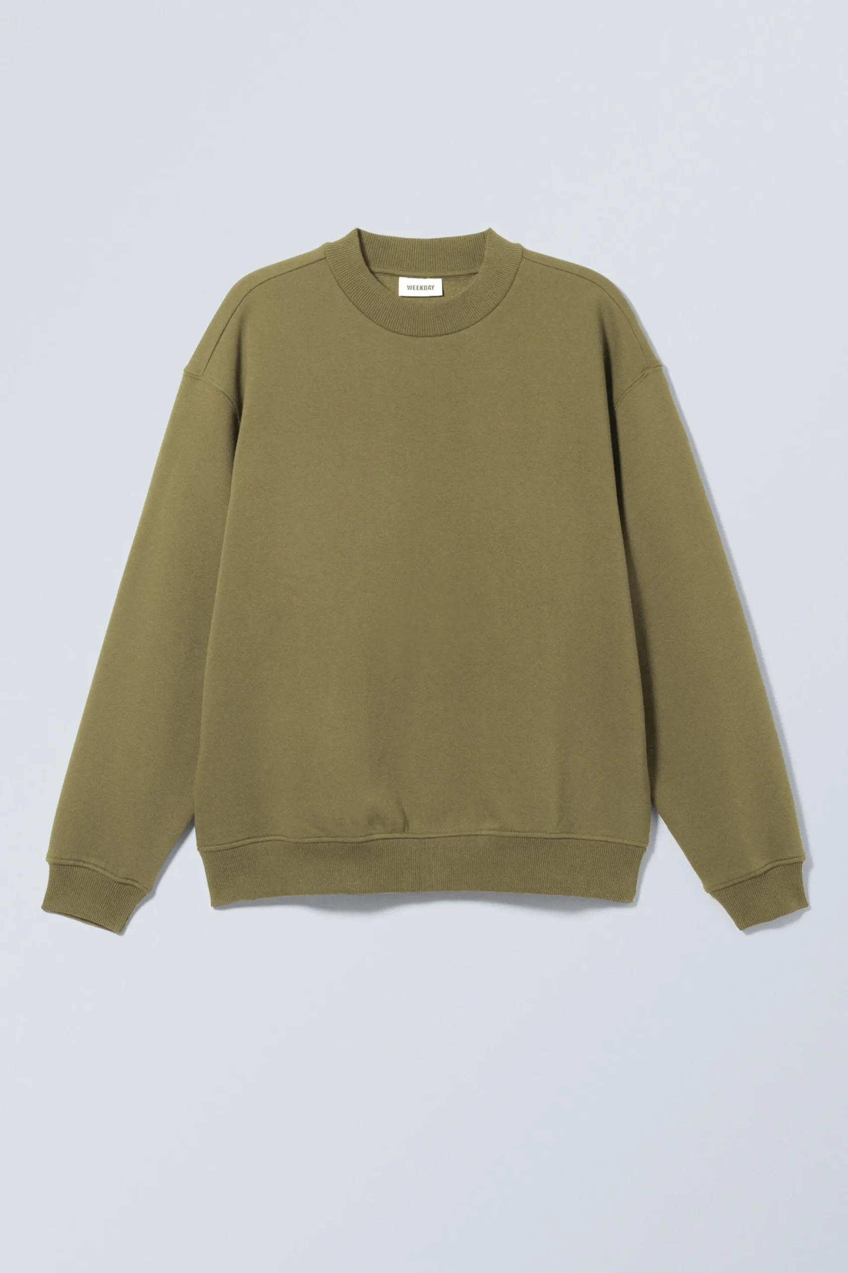 Weekday RELAXED HEAVYWEIGHT SWEATSHIRT dusty khaki green Sale