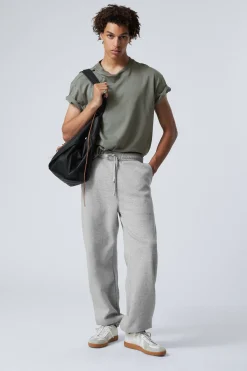 Weekday RELAXED HEAVYWEIGHT SWEATPANTS light grey Shop