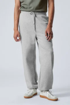 Weekday RELAXED HEAVYWEIGHT SWEATPANTS light grey Shop