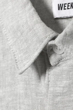 Weekday RELAXED LINEN SHORT SLEEVE dusty grey Discount