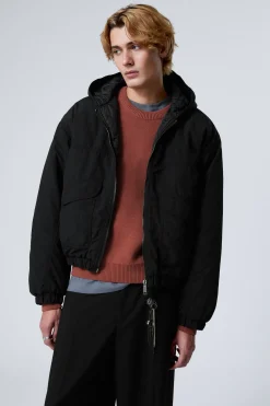 Weekday RELAXED NYLON BOMBER JACKER black Shop