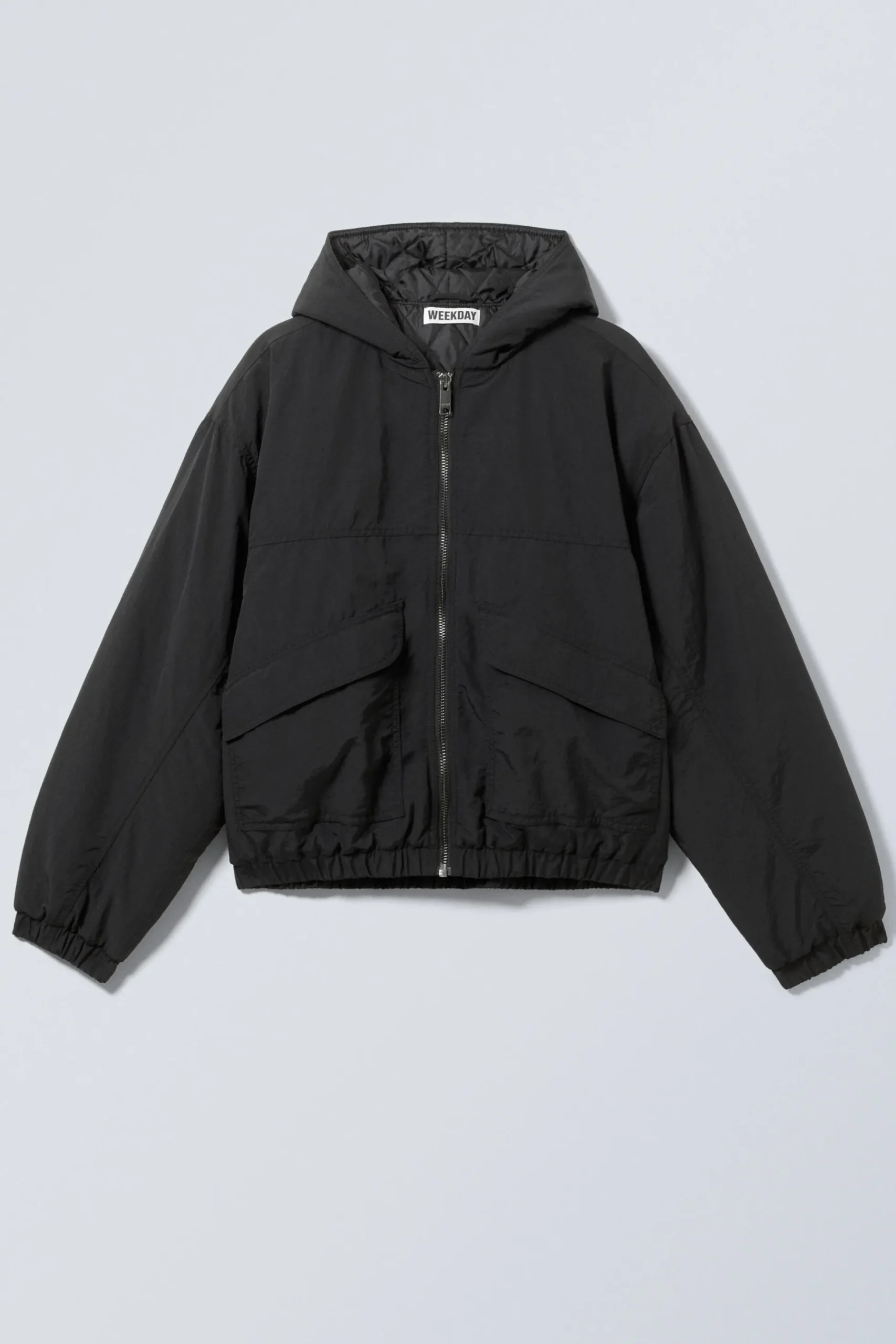 Weekday RELAXED NYLON BOMBER JACKER black Shop