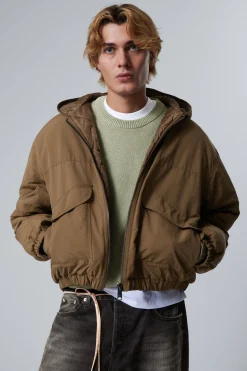 Weekday RELAXED NYLON BOMBER JACKER dusty brown Clearance