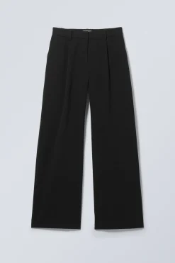 Weekday RELAXED PLEATED SUITING TROUSERS black New
