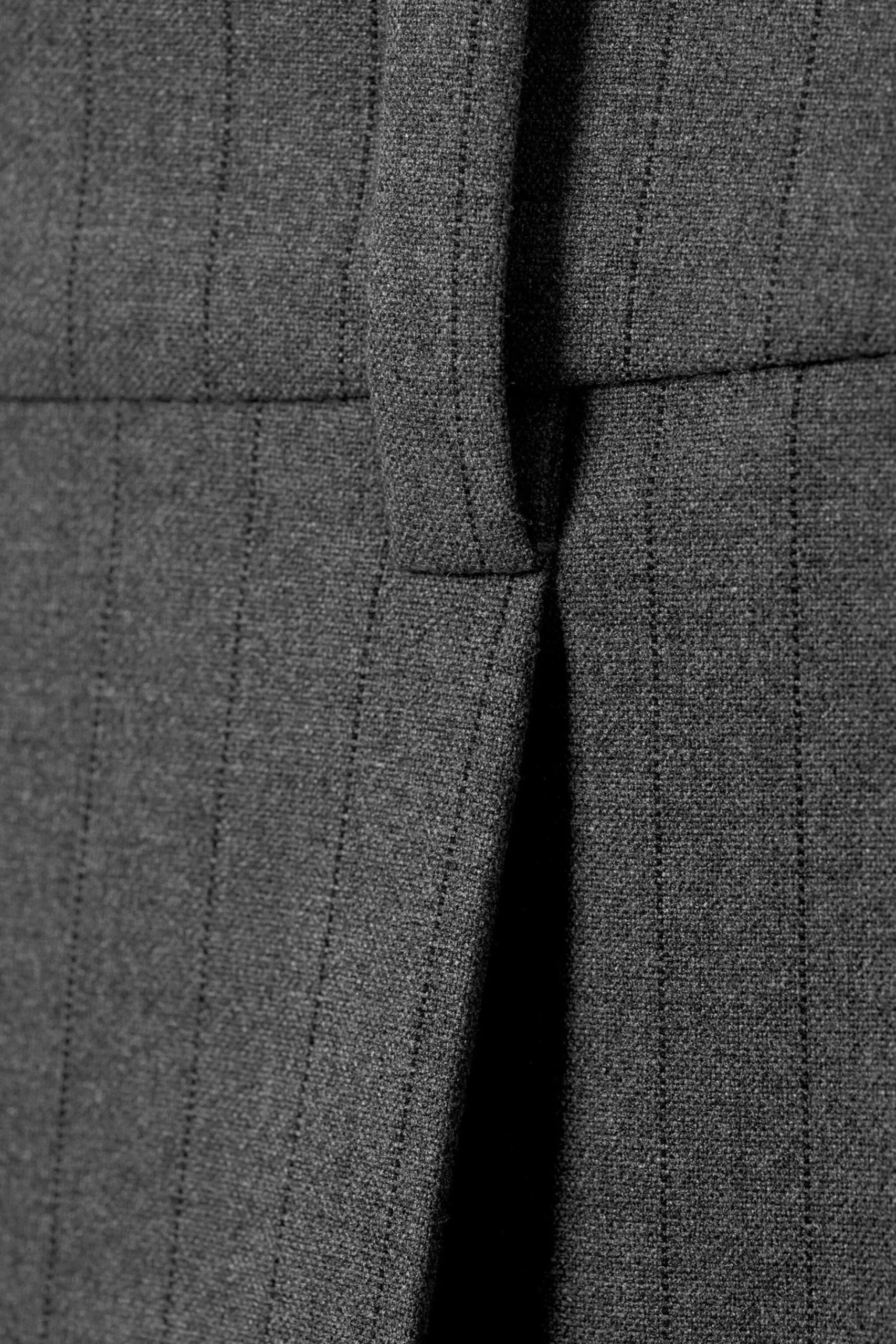 Weekday RELAXED PLEATED SUITING TROUSERS dark grey pinstripe Best Sale
