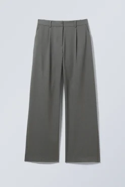 Weekday RELAXED PLEATED SUITING TROUSERS dark grey Clearance