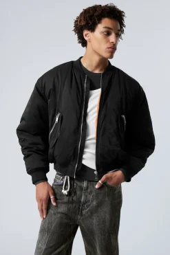 Weekday RELAXED TWILL BOMBER JACKET black Fashion