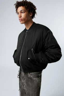 Weekday RELAXED TWILL BOMBER JACKET black Fashion