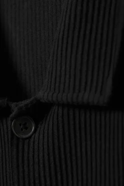 Weekday RIB RELAXED SHORT SLEEVE SHIRT black Cheap
