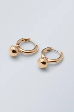 Weekday RING HOOP EARRINGS golden Outlet