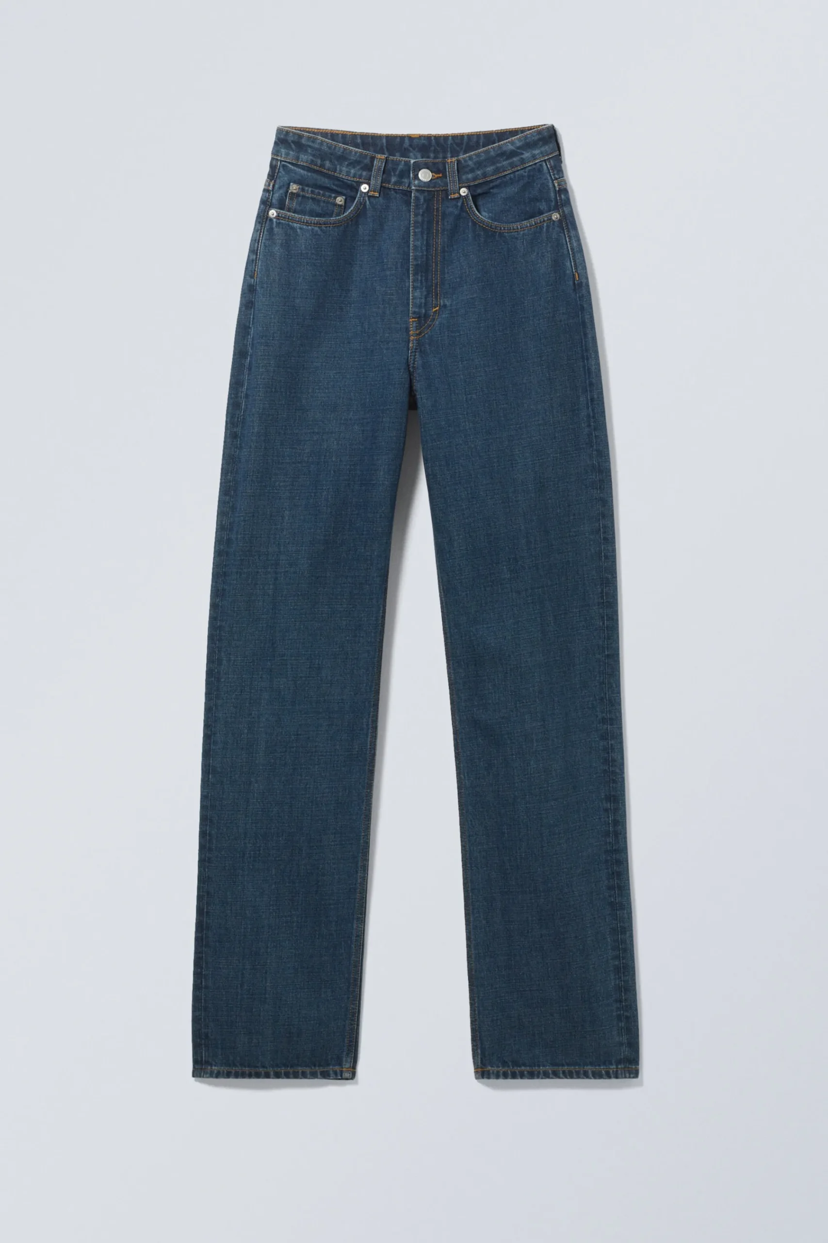 Weekday ROWE SUPER HIGH WAISTED REGULAR STRAIGHT LEG JEANS sapphire blue dark blue Cheap