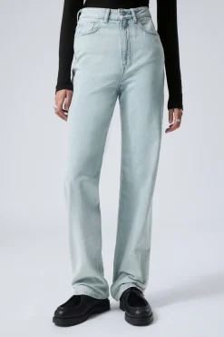 Weekday ROWE SUPER HIGH WAISTED REGULAR STRAIGHT LEG JEANS opulent blue light blue Discount