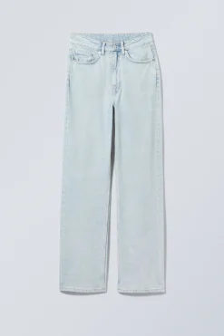 Weekday ROWE SUPER HIGH WAISTED REGULAR STRAIGHT LEG JEANS opulent blue light blue Discount
