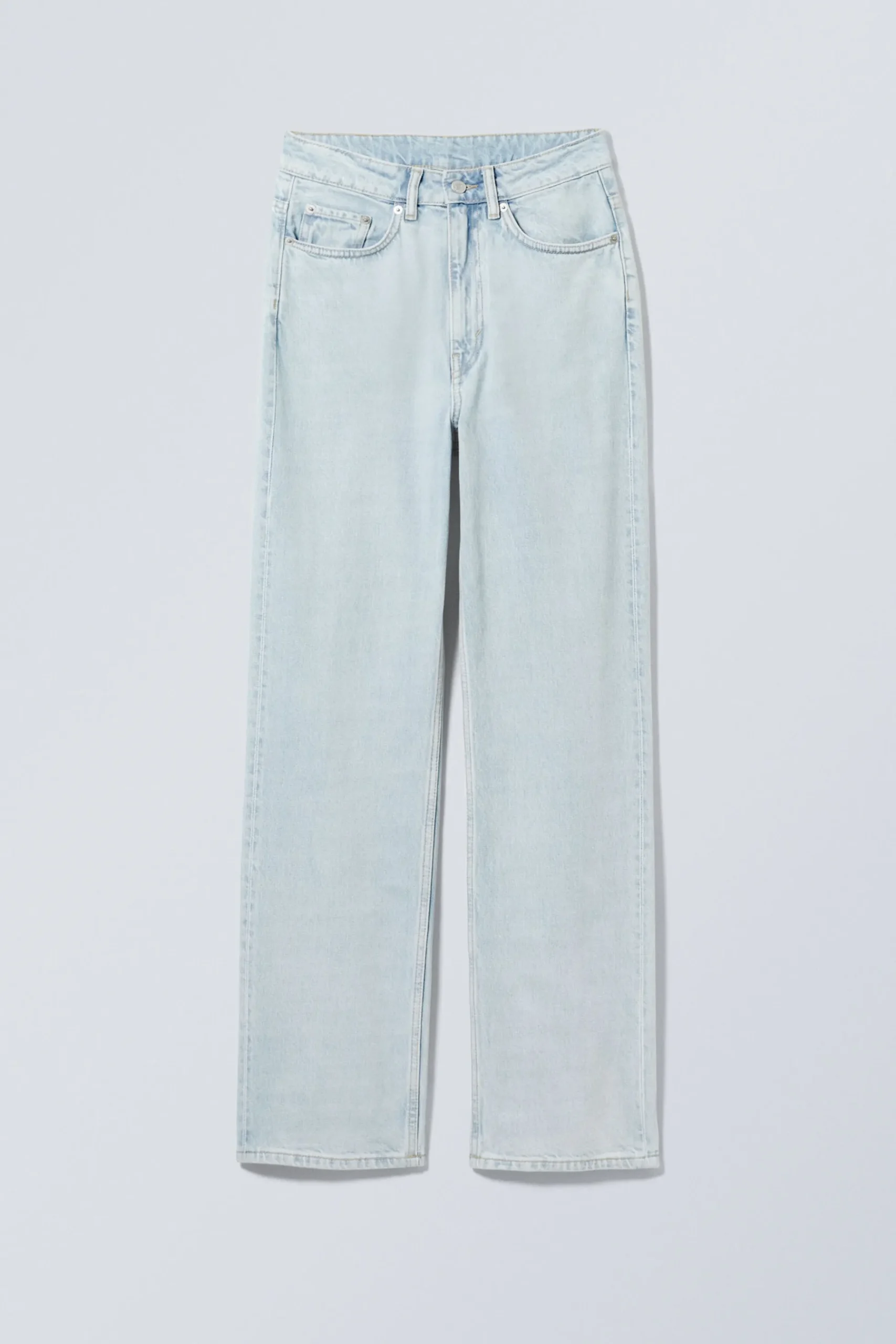 Weekday ROWE SUPER HIGH WAISTED REGULAR STRAIGHT LEG JEANS opulent blue light blue Discount
