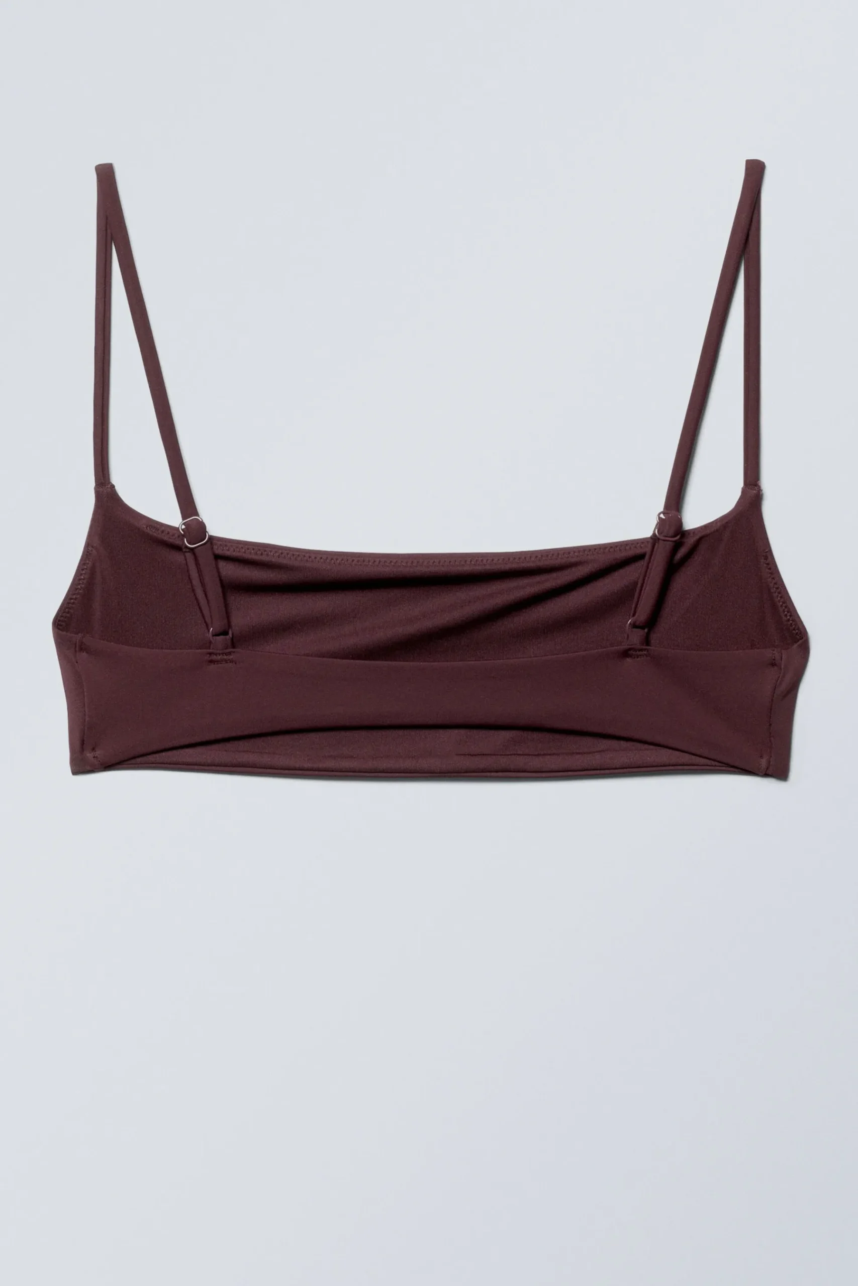 Weekday SCOOP NECK BIKINI TOP dark maroon Best Sale