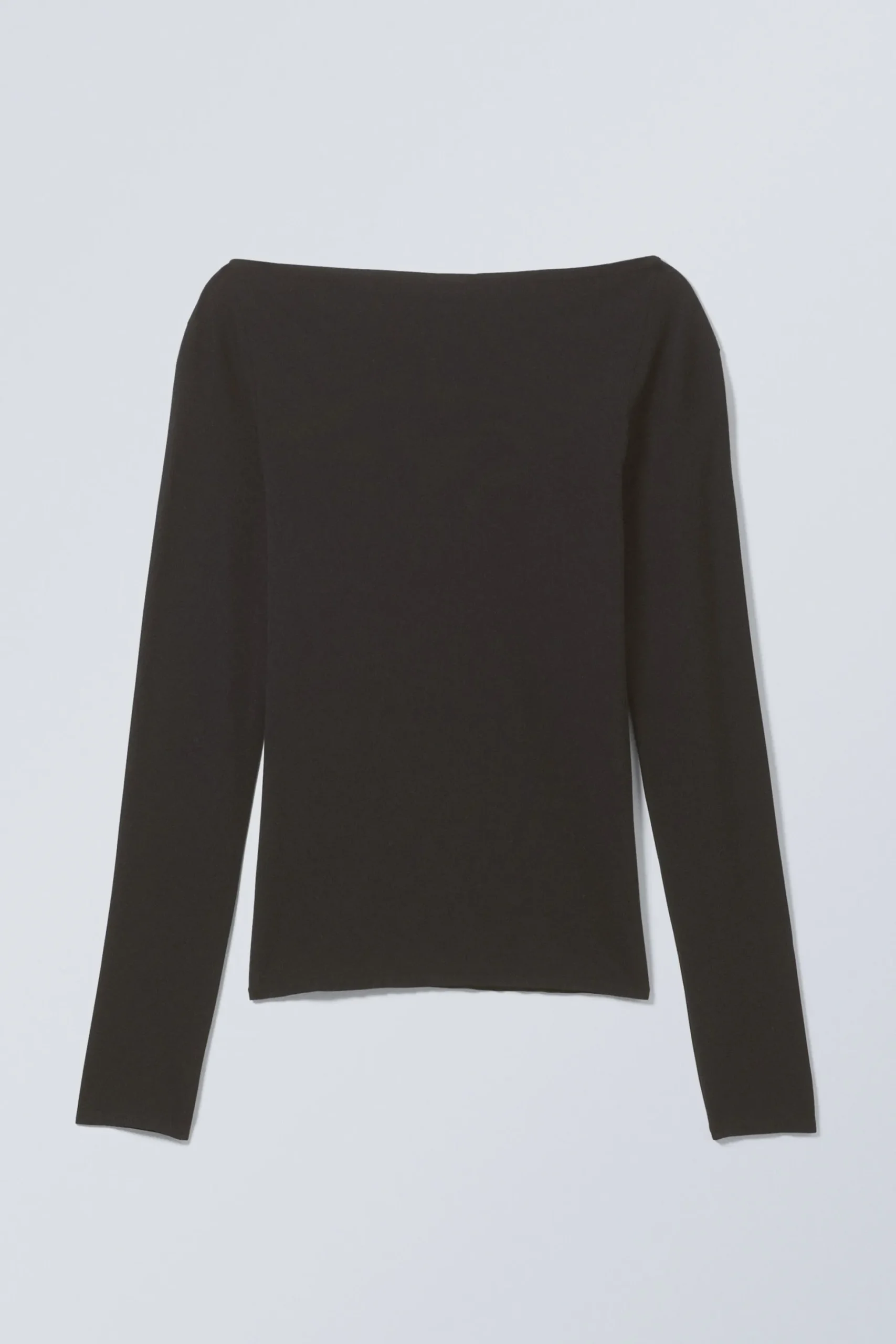 Weekday SHEER BOATNECK LONG SLEEVE black Best