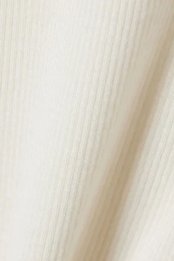 Weekday SHEER RIBBED LONG SLEEVE TOP white Best