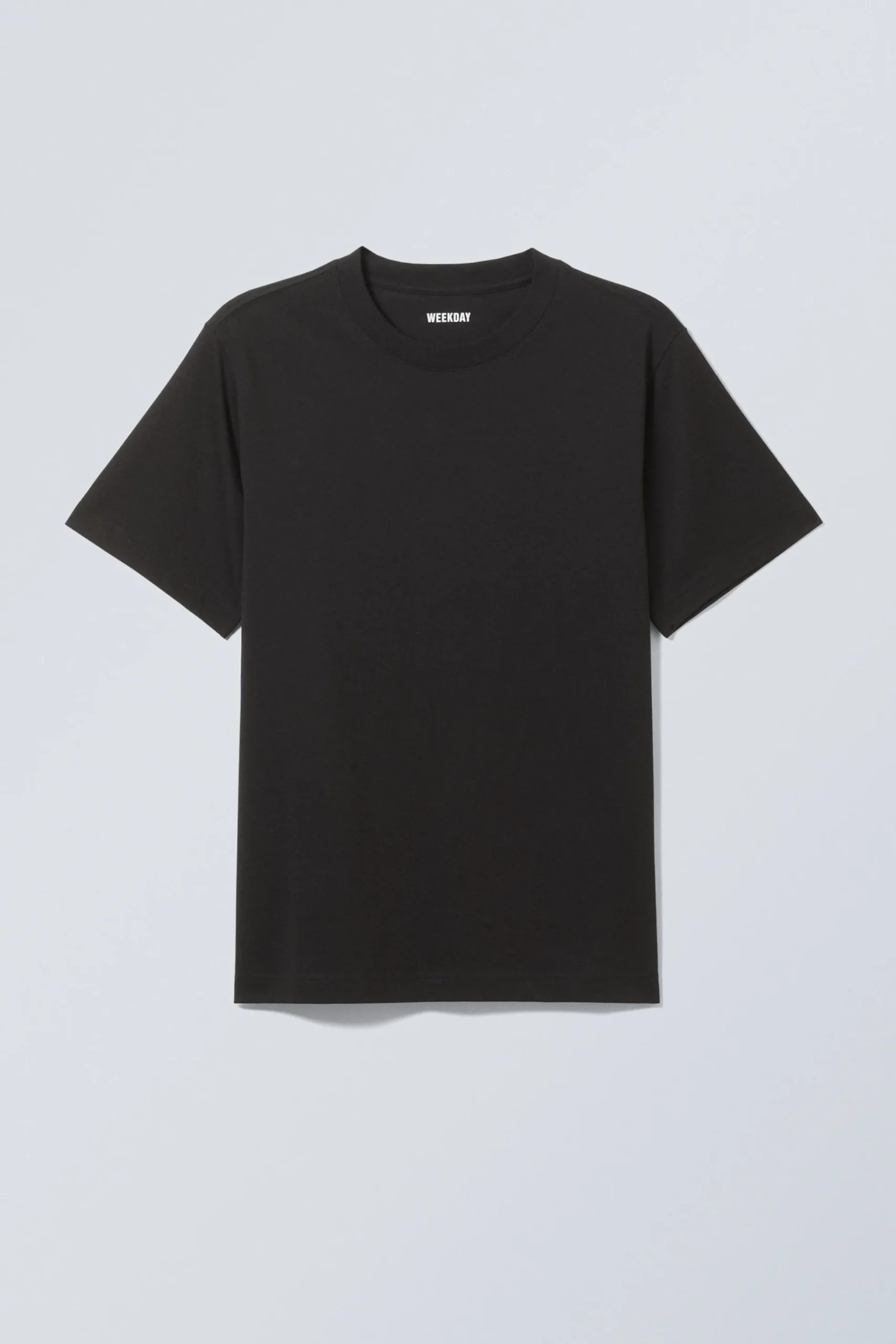 Weekday SHORT BOXY HEAVYWEIGHT T-SHIRT black Store