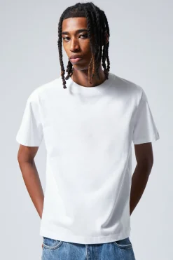 Weekday SHORT BOXY HEAVYWEIGHT T-SHIRT white Best Sale