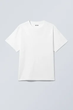 Weekday SHORT BOXY HEAVYWEIGHT T-SHIRT white Best Sale