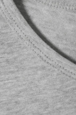 Weekday SHORT SLEEVE FITTED T-SHIRT light grey melange Sale