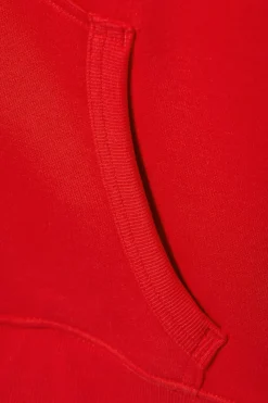 Weekday SHRUNKEN ZIP HOODIE bright red Fashion