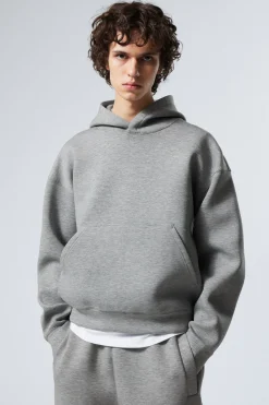 Weekday SIMON SCUBA HOODIE grey melange Fashion