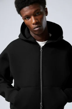 Weekday SIMON SCUBA ZIP HOODIE black New