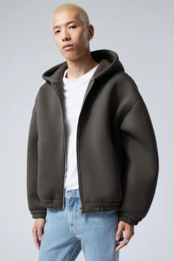 Weekday SIMON SCUBA ZIP JACKET dark mole Cheap