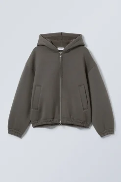 Weekday SIMON SCUBA ZIP JACKET dark mole Cheap