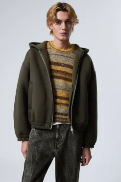 Weekday SIMON SCUBA ZIP JACKET dark green Flash Sale