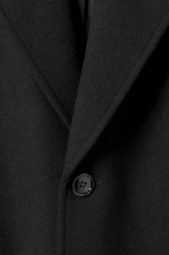 Weekday SINGLE BREASTED WOOL-BLEND COAT black Discount