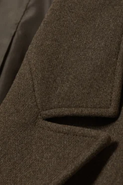 Weekday SINGLE BREASTED WOOL-BLEND COAT dark brown Sale