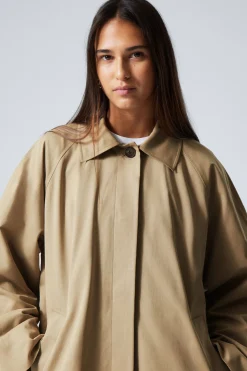 Weekday SINGLE-BREASTED OVERSIZED CAR COAT beige Store