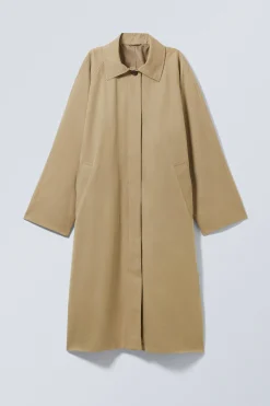 Weekday SINGLE-BREASTED OVERSIZED CAR COAT beige Store