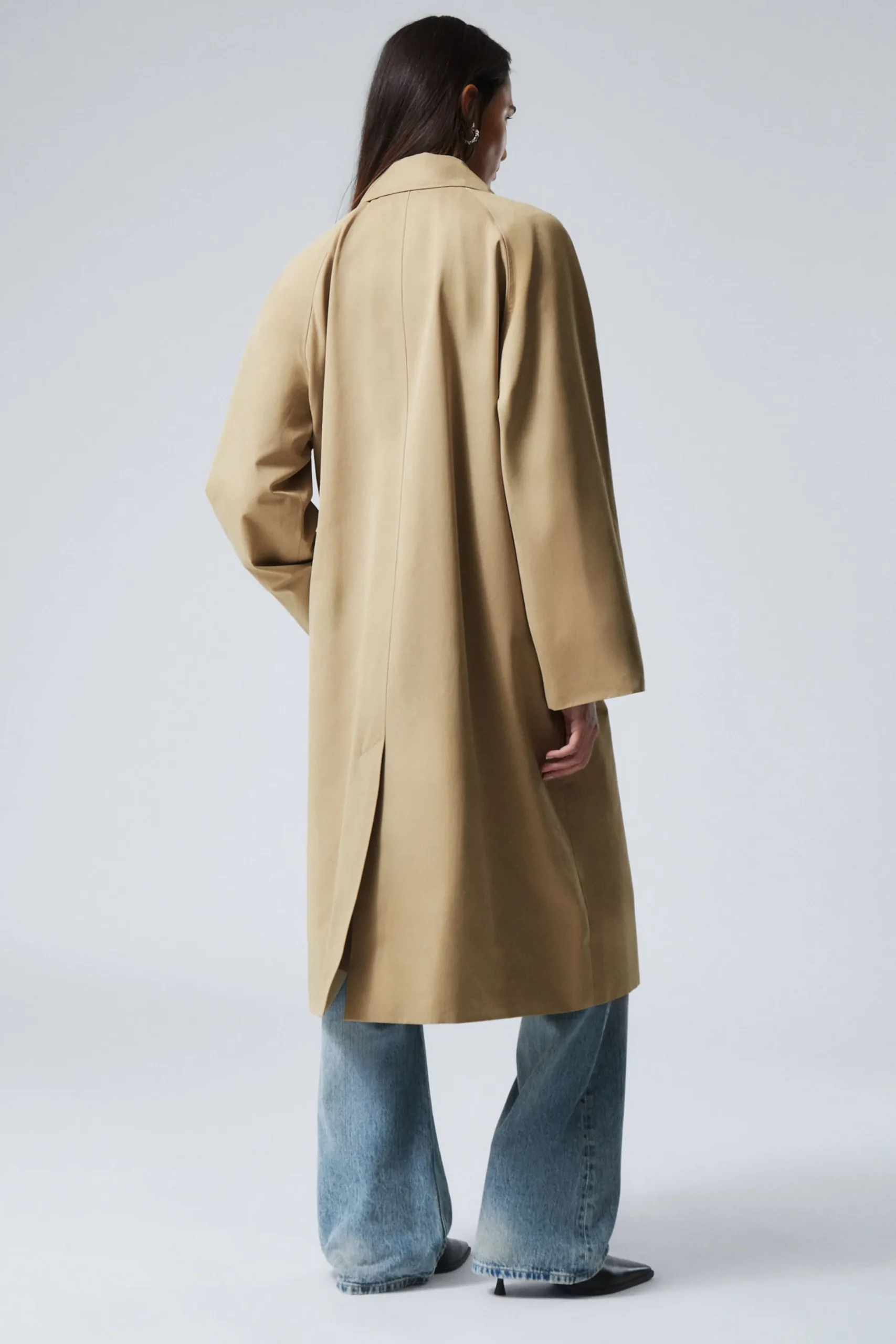 Weekday SINGLE-BREASTED OVERSIZED CAR COAT beige Store