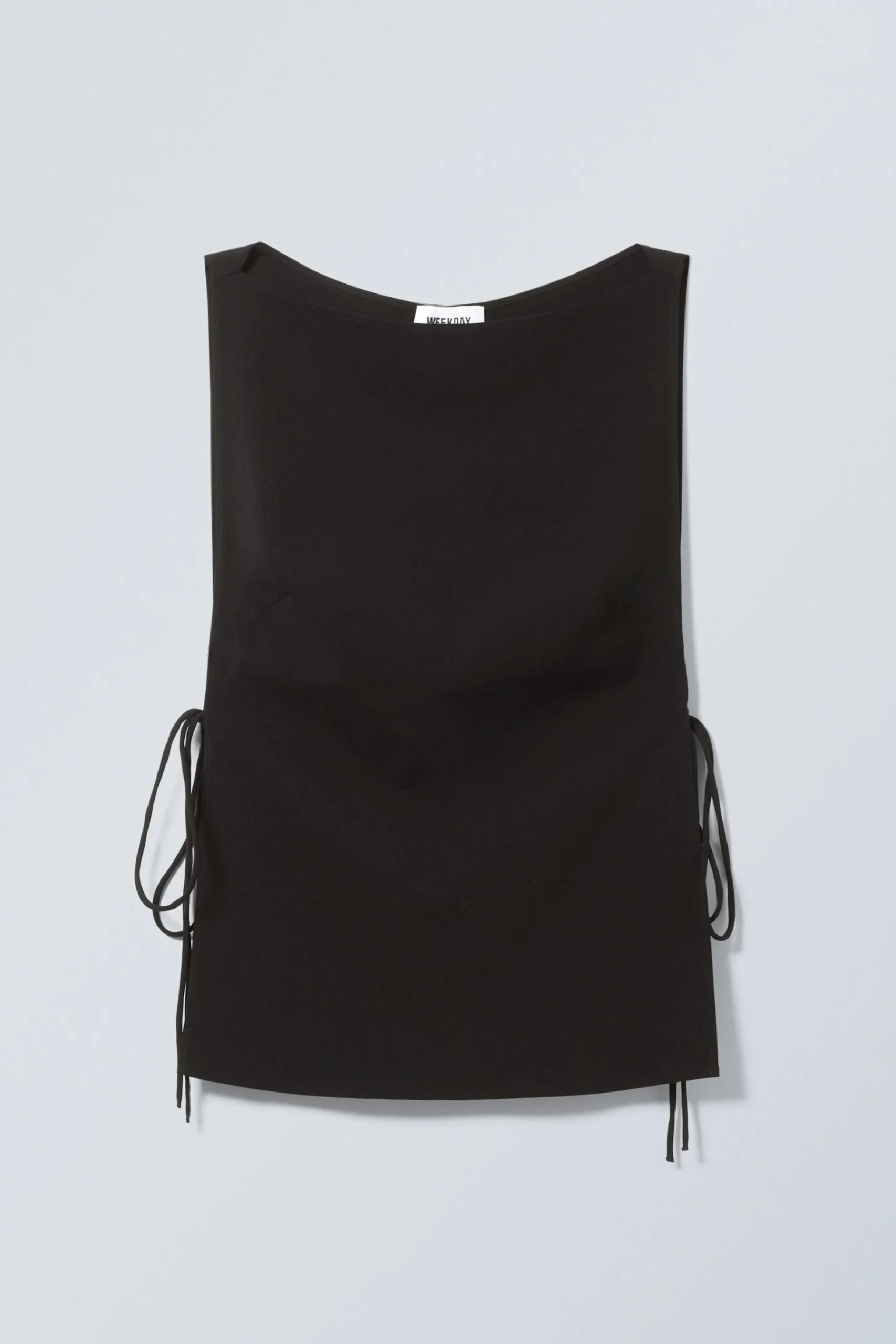 Weekday SLEEVELESS BOAT-NECK TIE TOP black Store