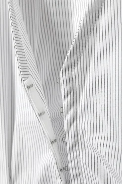 Weekday SLEEVELESS GATHERED POPLIN TOP striped white New