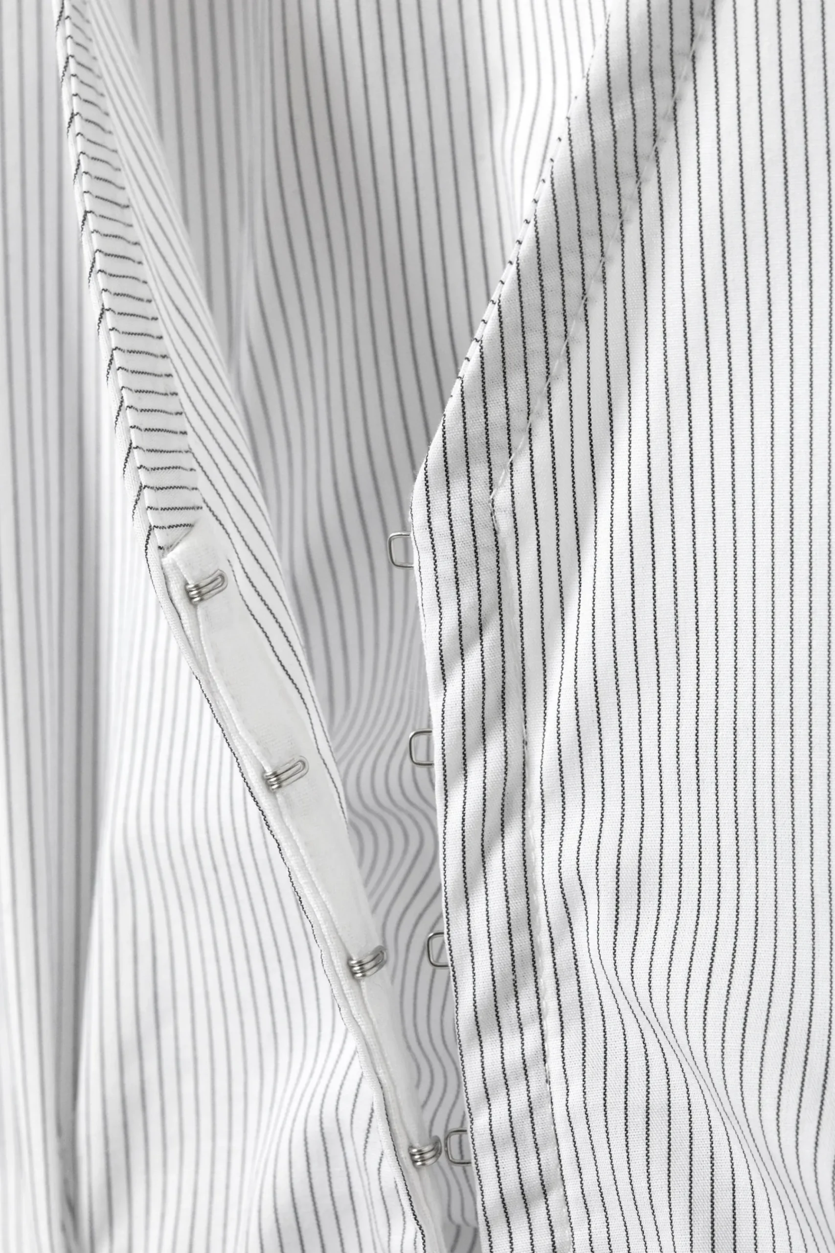Weekday SLEEVELESS GATHERED POPLIN TOP striped white New