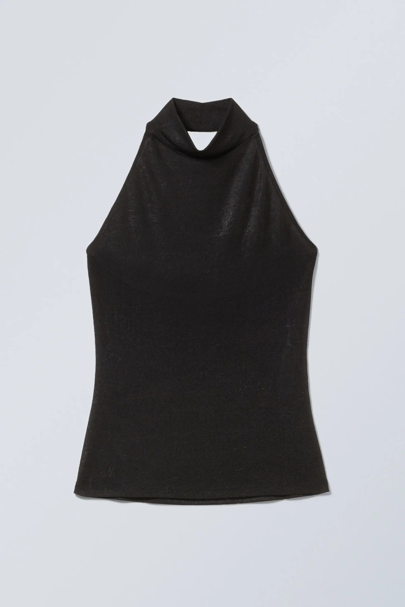 Weekday SLEEVELESS SHINY HALTERNECK TOP black Store