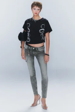 Weekday SLEEZIE LOW WAIST SKINNY JEANS post grey Discount
