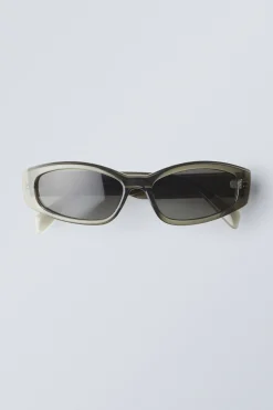 Weekday SLIDE SUNGLASSES transparent khaki Outlet