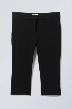 Weekday SLIM CAPRI TROUSERS black Cheap