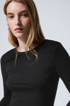 Weekday SLIM FITTED LONG SLEEVE black Best