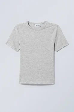 Weekday SLIM FITTED T-SHIRT grey Store