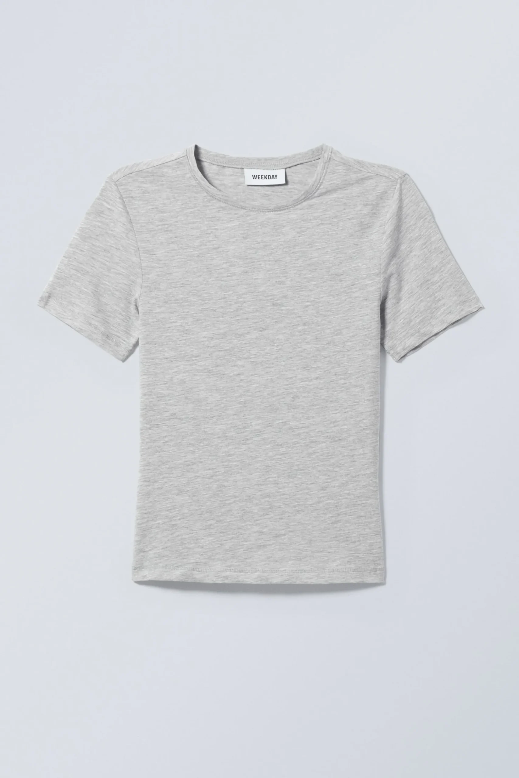 Weekday SLIM FITTED T-SHIRT grey Store