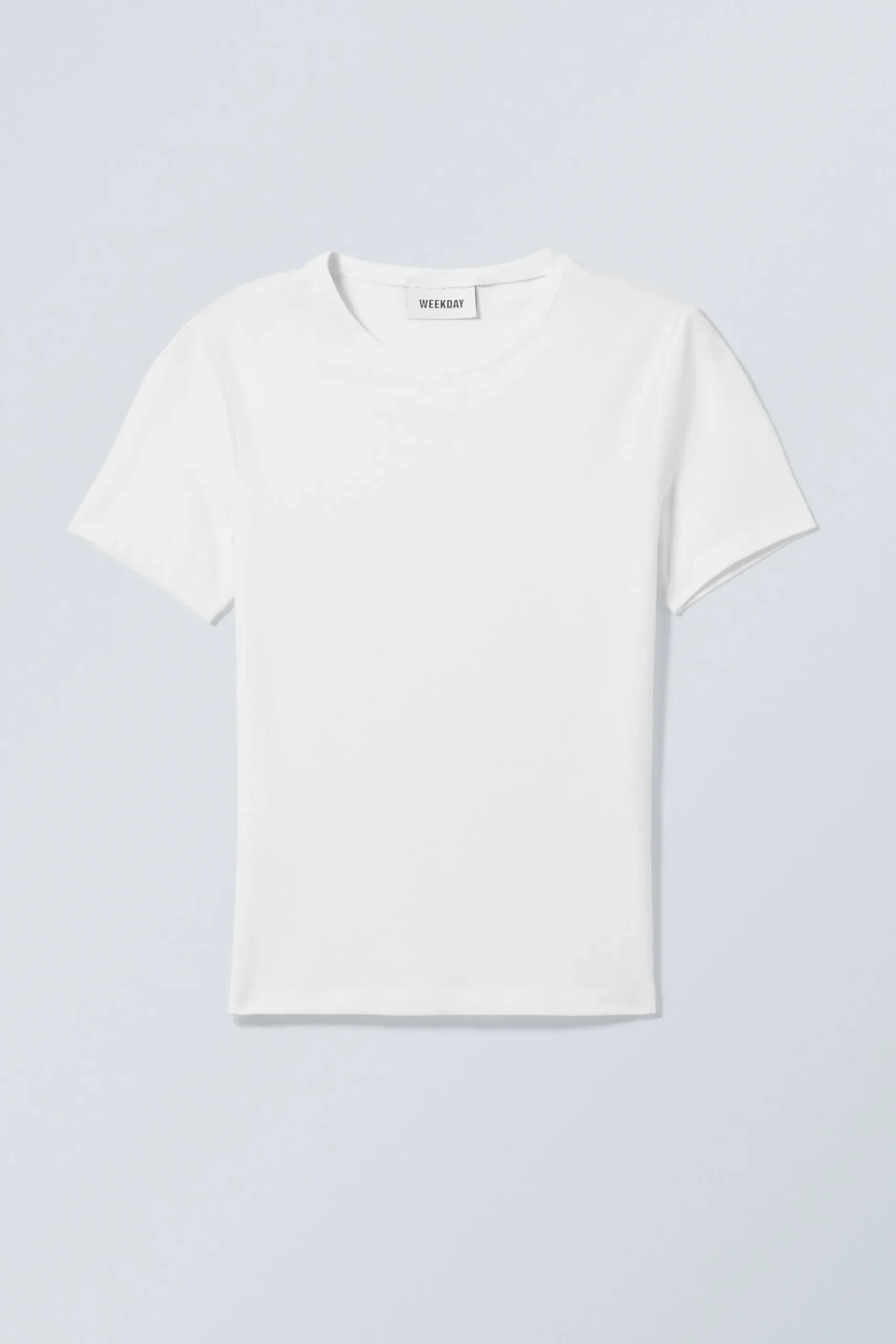 Weekday SLIM FITTED T-SHIRT white Fashion
